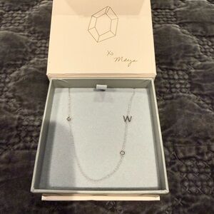 Maya Brenner W Initial Necklace